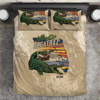 Alligator Alcatraz Retro Bedding Set The Swamp - Wonder Print Shop