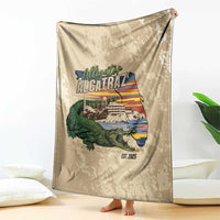 Alligator Alcatraz Retro Blanket The Swamp - Wonder Print Shop