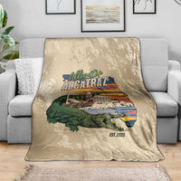 Alligator Alcatraz Retro Blanket The Swamp - Wonder Print Shop