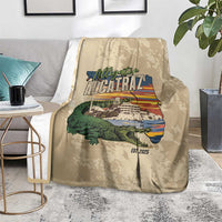 Alligator Alcatraz Retro Blanket The Swamp - Wonder Print Shop