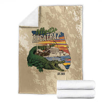 Alligator Alcatraz Retro Blanket The Swamp - Wonder Print Shop