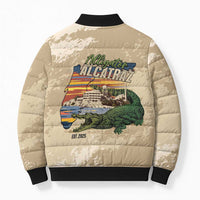 Alligator Alcatraz Retro Bomber Puffer Jacket The Swamp - Wonder Print Shop