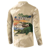 Alligator Alcatraz Retro Button Sweatshirt The Swamp - Wonder Print Shop
