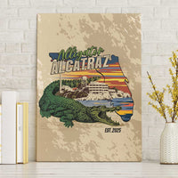 Alligator Alcatraz Retro Canvas Wall Art The Swamp - Wonder Print Shop