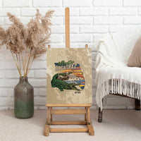 Alligator Alcatraz Retro Canvas Wall Art The Swamp - Wonder Print Shop