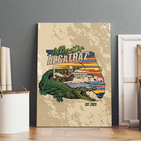 Alligator Alcatraz Retro Canvas Wall Art The Swamp - Wonder Print Shop