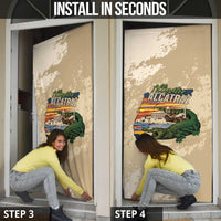 Alligator Alcatraz Retro Door Cover The Swamp - Wonder Print Shop