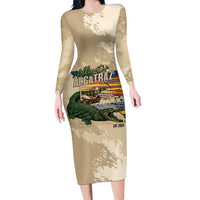 Alligator Alcatraz Retro Family Matching Long Sleeve Bodycon Dress and Hawaiian Shirt The Swamp - Wonder Print Shop