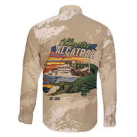 Alligator Alcatraz Retro Family Matching Off The Shoulder Long Sleeve Dress and Hawaiian Shirt The Swamp - Wonder Print Shop