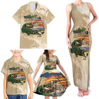 Alligator Alcatraz Retro Family Matching Tank Maxi Dress and Hawaiian Shirt The Swamp - Wonder Print Shop