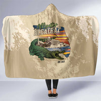 Alligator Alcatraz Retro Hooded Blanket The Swamp - Wonder Print Shop