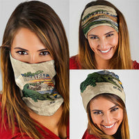 Alligator Alcatraz Retro Neck Gaiter The Swamp - Wonder Print Shop