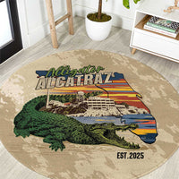 Alligator Alcatraz Retro Round Carpet The Swamp - Wonder Print Shop
