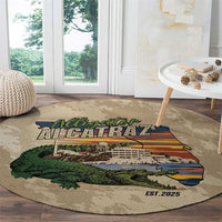 Alligator Alcatraz Retro Round Carpet The Swamp - Wonder Print Shop