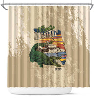 Alligator Alcatraz Retro Shower Curtain The Swamp - Wonder Print Shop