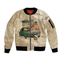 Alligator Alcatraz Retro Sleeve Zip Bomber Jacket The Swamp - Wonder Print Shop