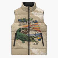 Alligator Alcatraz Retro Sleeveless Puffer Jacket The Swamp - Wonder Print Shop