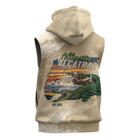 Alligator Alcatraz Retro Sleeveless Zip Hoodie The Swamp - Wonder Print Shop