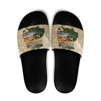 Alligator Alcatraz Retro Slide Sandals The Swamp - Wonder Print Shop