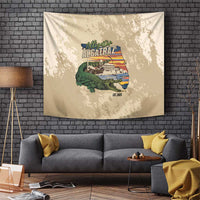 Alligator Alcatraz Retro Tapestry The Swamp - Wonder Print Shop