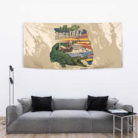 Alligator Alcatraz Retro Tapestry The Swamp - Wonder Print Shop