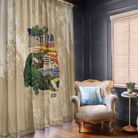 Alligator Alcatraz Retro Window Curtain The Swamp - Wonder Print Shop