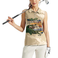 Alligator Alcatraz Retro Women Sleeveless Polo Shirt The Swamp - Wonder Print Shop