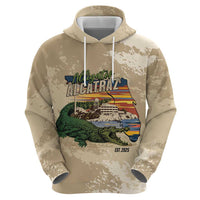 Alligator Alcatraz Retro Zip Hoodie The Swamp - Wonder Print Shop