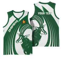 Zimbabwe Sables Afro Batik Personalized Basketball Jersey