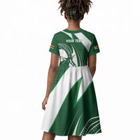 Zimbabwe Sables Afro Batik Personalized Kid Short Sleeve Dress