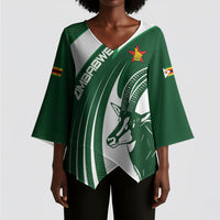 Zimbabwe Sables Afro Batik Personalized Kimono Sleeve Blouse