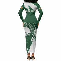 Zimbabwe Sables Afro Batik Personalized Long Sleeve Bodycon Dress