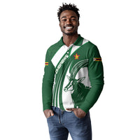Zimbabwe Sables Afro Batik Personalized Long Sleeve Polo Shirt