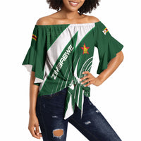 Zimbabwe Sables Afro Batik Personalized Off Shoulder Wrap Waist Top
