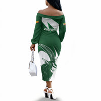 Zimbabwe Sables Afro Batik Personalized Off The Shoulder Long Sleeve Dress