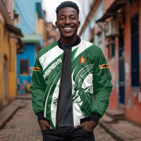 Zimbabwe Sables Afro Batik Personalized Sleeve Zip Bomber Jacket