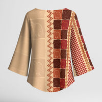 Zimbabwe Heritage Kudhinda Inspired Print Kimono Sleeve Blouse