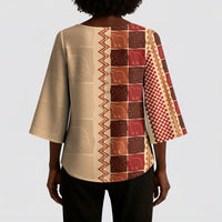 Zimbabwe Heritage Kudhinda Inspired Print Kimono Sleeve Blouse
