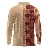 Zimbabwe Heritage Kudhinda Inspired Print Long Sleeve Polo Shirt