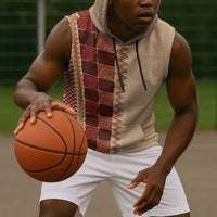 Zimbabwe Heritage Kudhinda Inspired Print Sleeveless Hoodie
