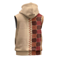 Zimbabwe Heritage Kudhinda Inspired Print Sleeveless Zip Hoodie