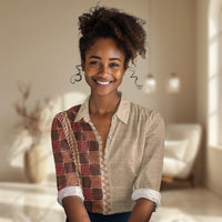 Zimbabwe Heritage Kudhinda Inspired Print Women Casual Shirt