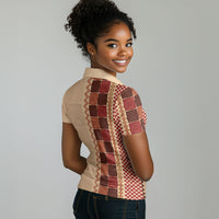 Zimbabwe Heritage Kudhinda Inspired Print Women Polo Shirt