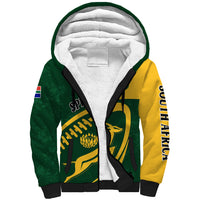 Personalised South Africa Rugby 2023 Sherpa Hoodie Bokke Champions Sporty Dynamics - Wonder Print Shop