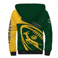 Personalised South Africa Rugby 2023 Sherpa Hoodie Bokke Champions Sporty Dynamics - Wonder Print Shop