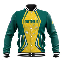 Australia 2024 Olympics Custom Baseball Jacket Rise of the Roos LT7 - Wonder Print Shop