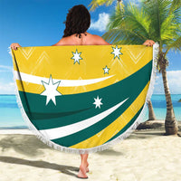 Australia 2024 Olympics Custom Beach Blanket Rise of the Roos LT7 - Wonder Print Shop