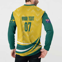 Australia 2024 Olympics Custom Button Sweatshirt Rise of the Roos LT7 - Wonder Print Shop