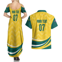 Australia 2024 Olympics Custom Couples Matching Summer Maxi Dress and Hawaiian Shirt Rise of the Roos LT7 - Wonder Print Shop
