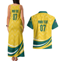 Australia 2024 Olympics Custom Couples Matching Tank Maxi Dress and Hawaiian Shirt Rise of the Roos LT7 - Wonder Print Shop